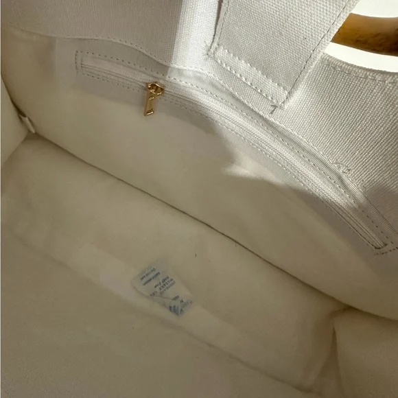 NWT Sol + Mer Strawberry Beaded Viral Purse Handbag w Bamboo Handles White Strap - Picture 9 of 15